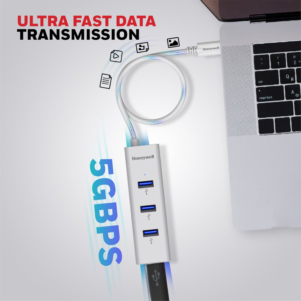 Honeywell Momentum Type-C to 4-Port USB 3.0 Hub