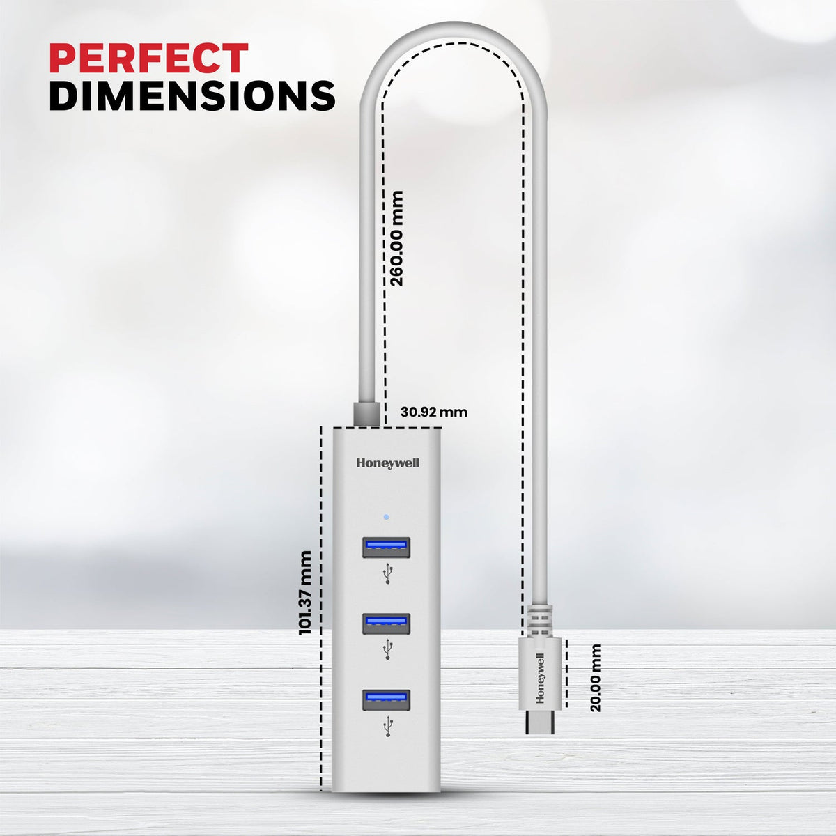 Honeywell Momentum Type-C to 4-Port USB 3.0 Hub