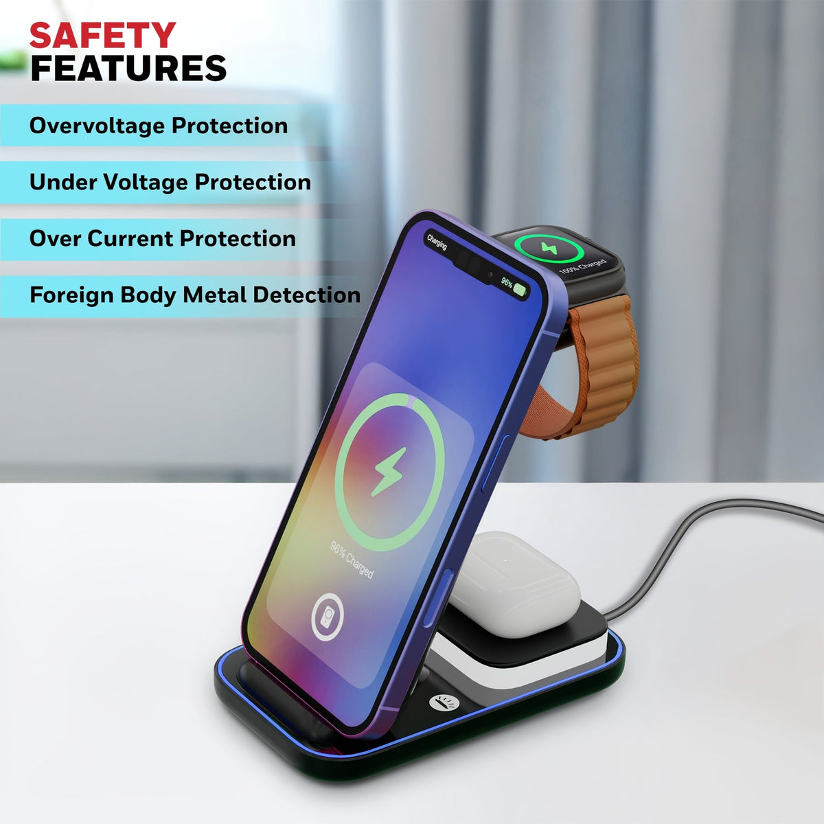 Honeywell Zest Wireless Clamp 3-in-1 Charger 23W