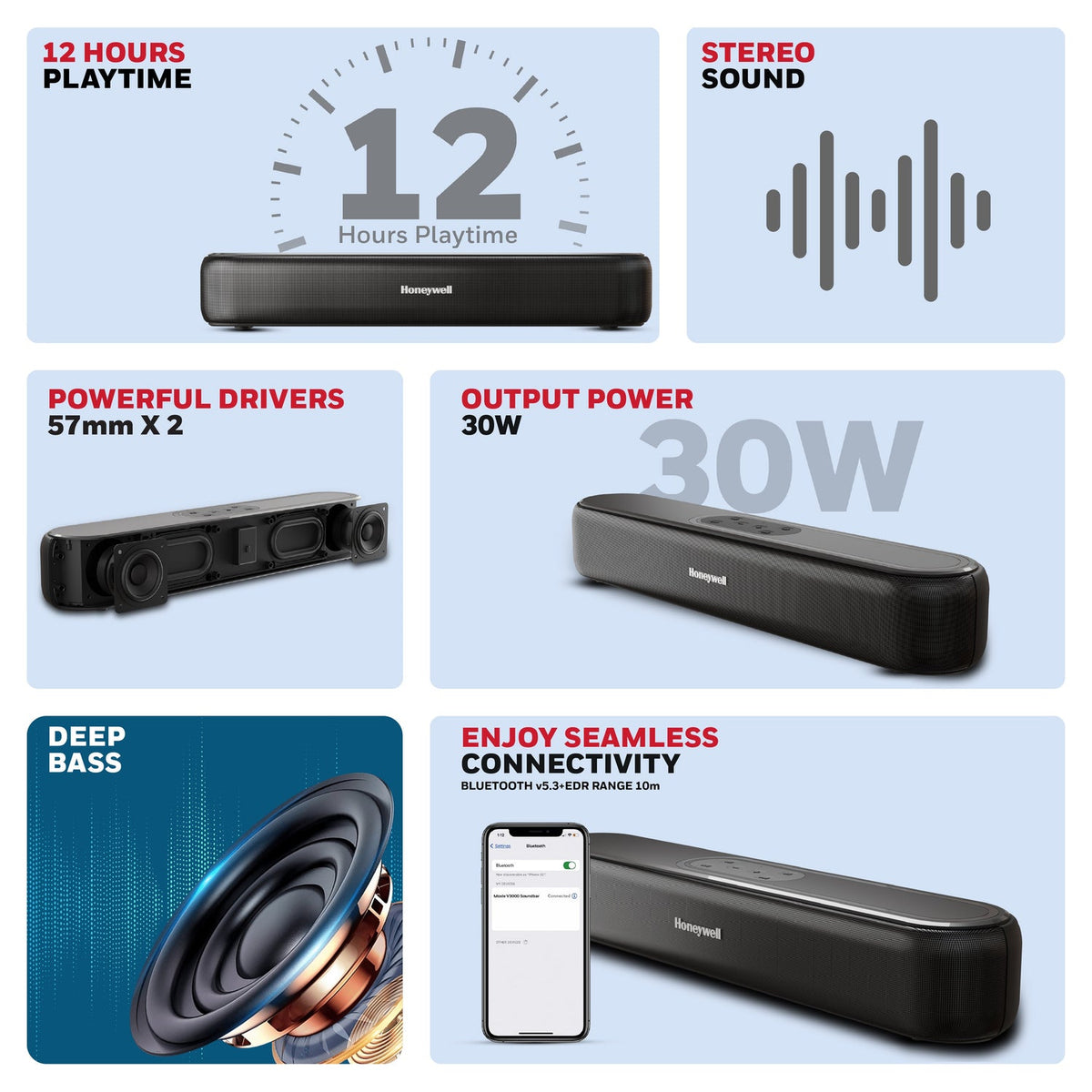 Honeywell Moxie V3000 Soundbar