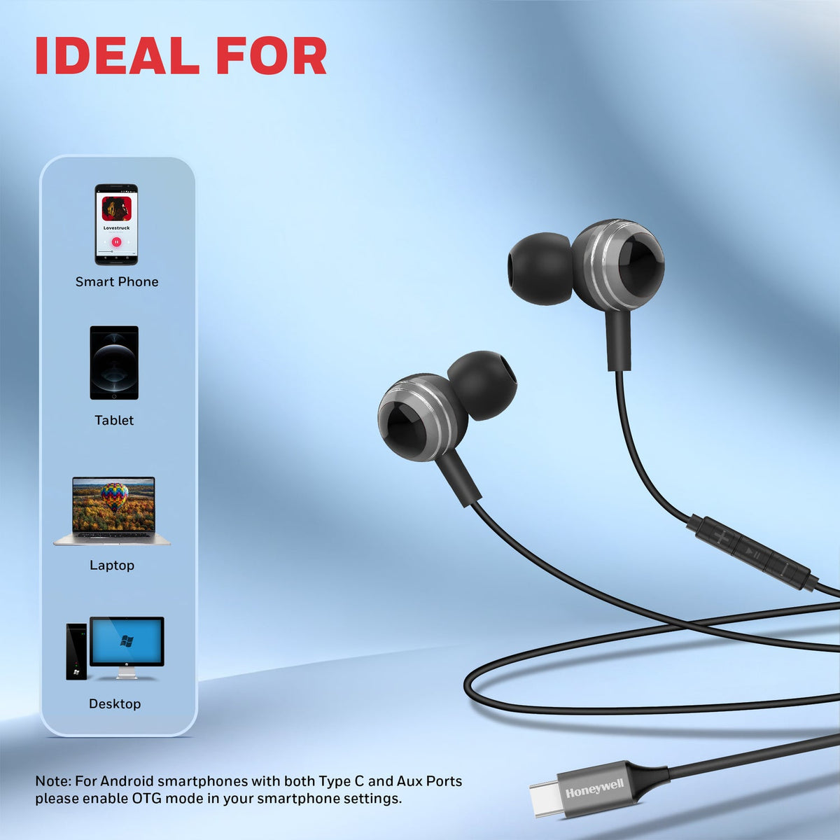 Honeywell Suono P70 Type-C Wired Earphones