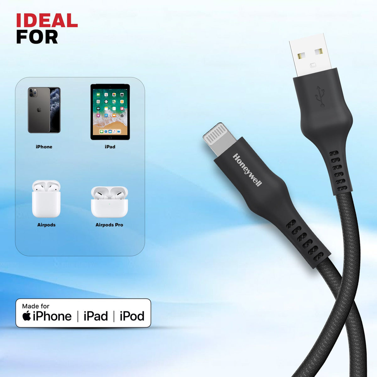 Honeywell USB to Lightning Cable 1.2m (Platinum Series)