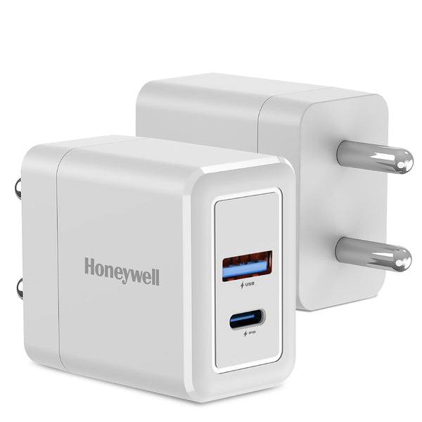 Honeywell Zest 30W PD Charger – Type-C + USB-A (Platinum Series)