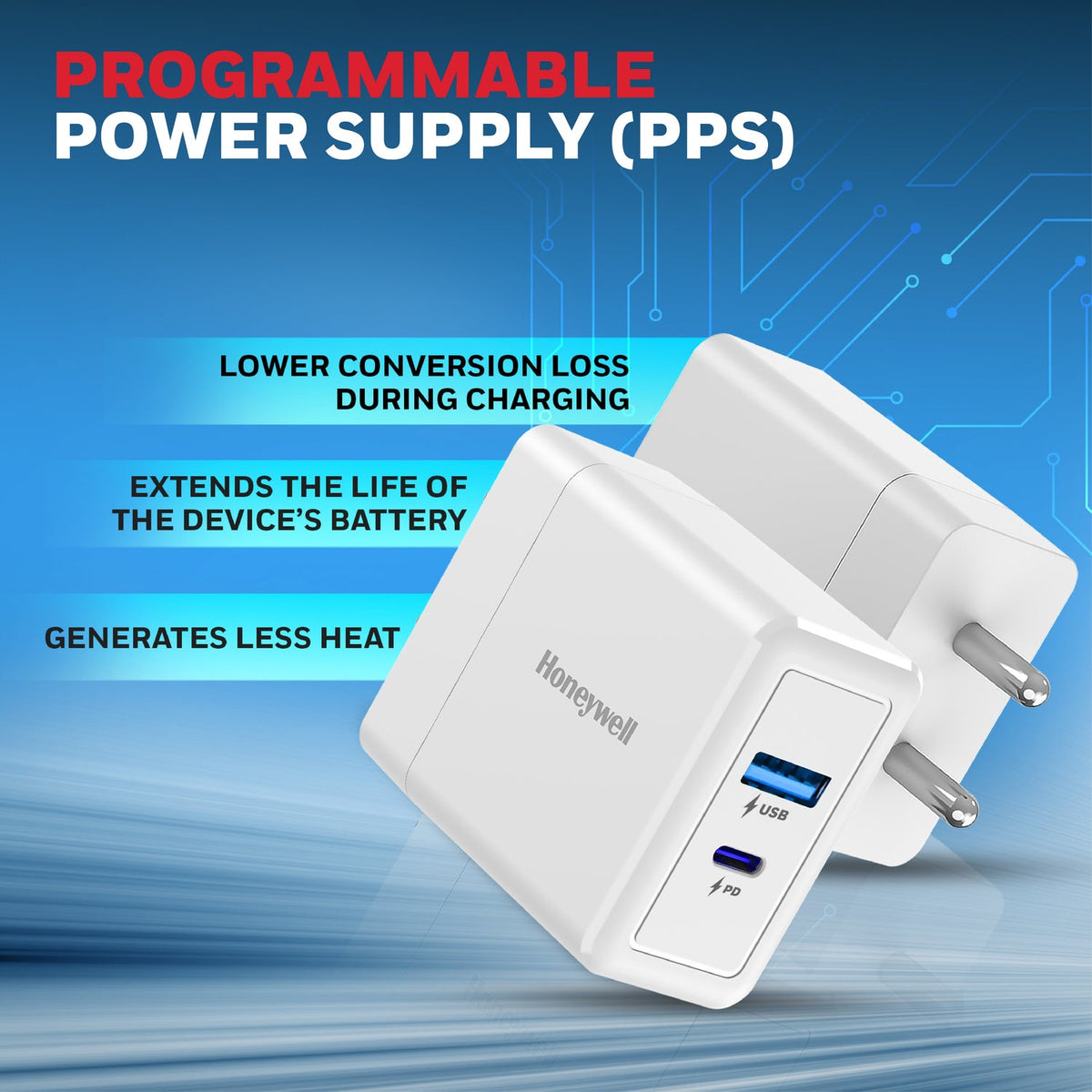 Honeywell Zest 30W PD Charger – Single Type-C (Platinum Series)