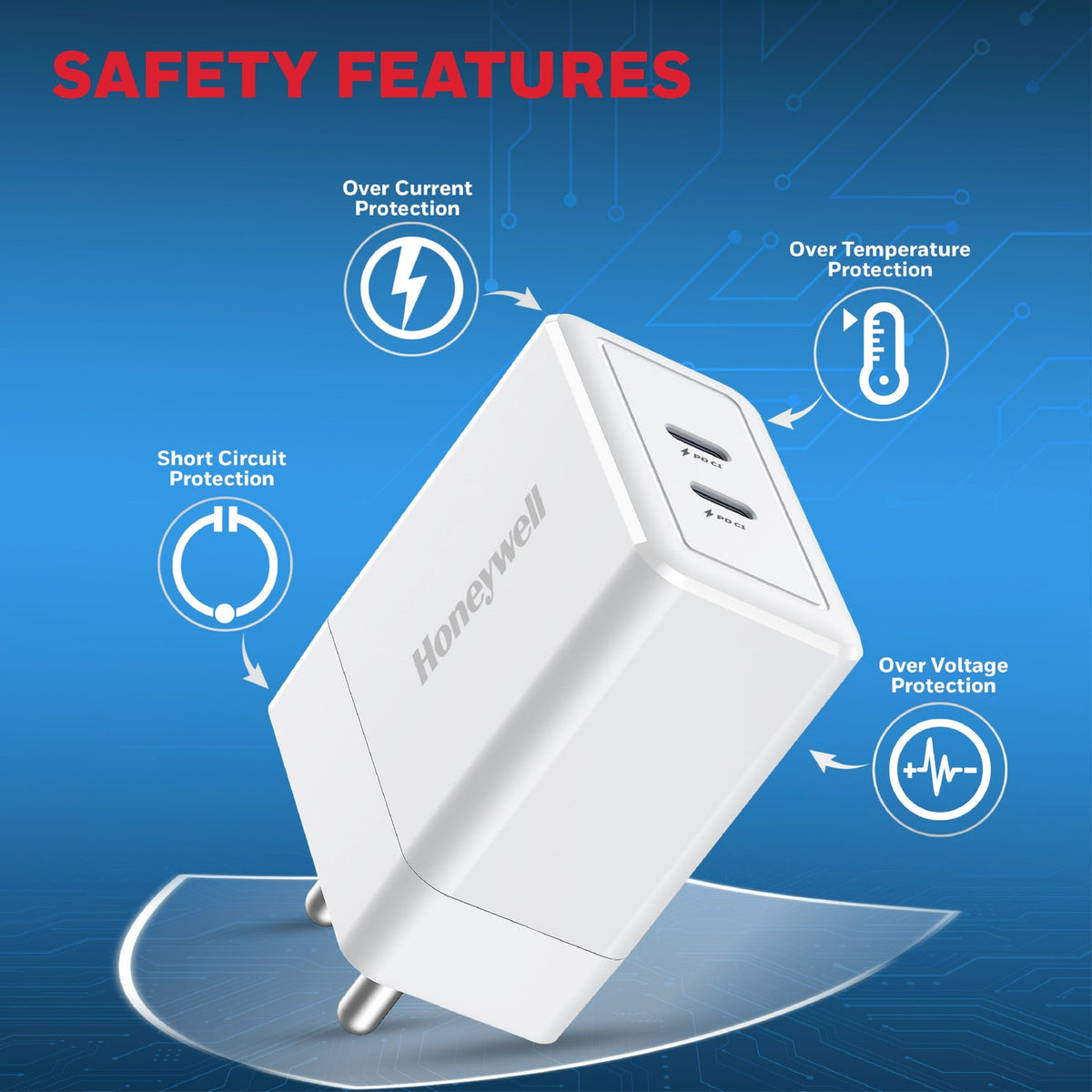 Honeywell Zest 45W GaN Charger (Platinum Series)