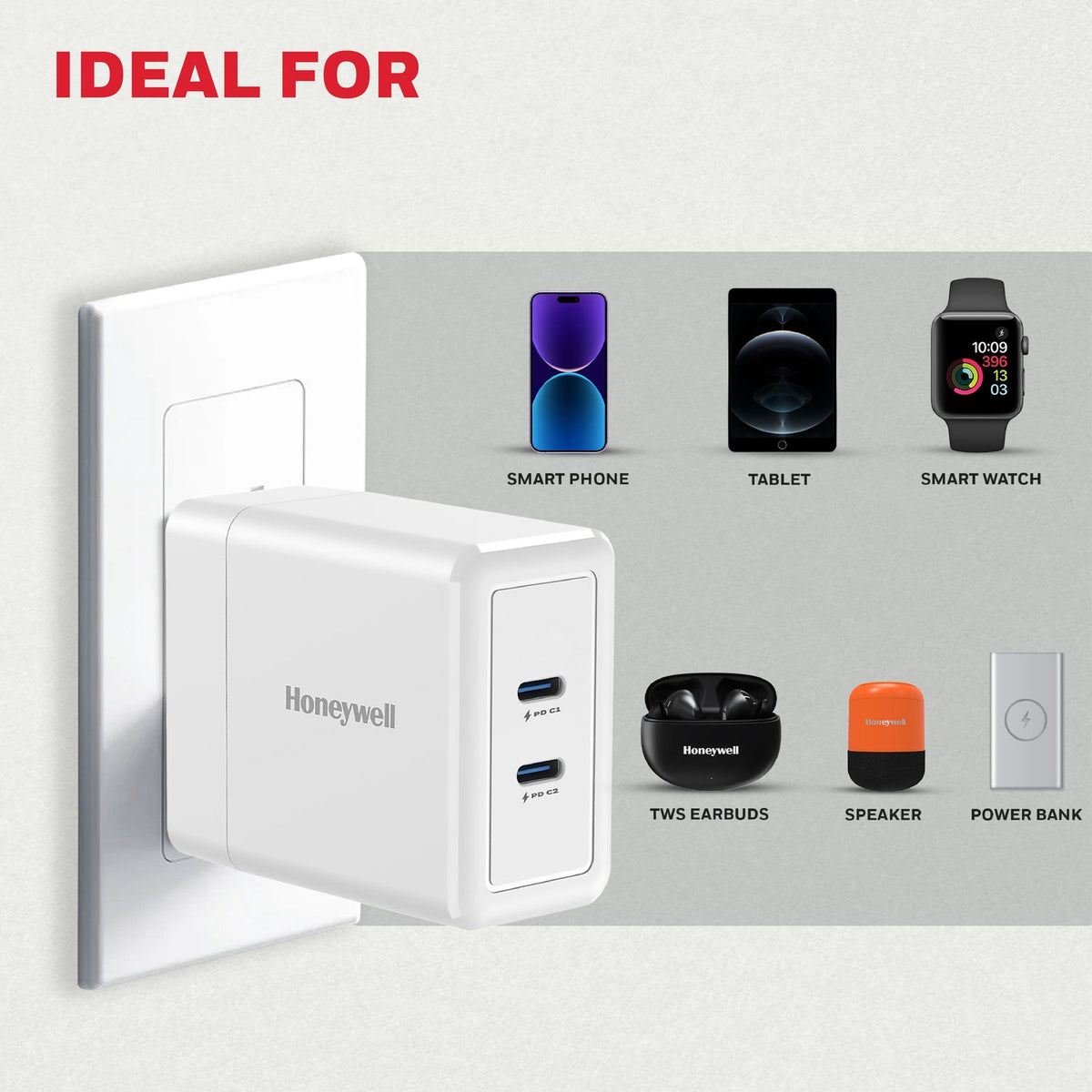 Honeywell Zest 45W GaN Charger (Platinum Series)