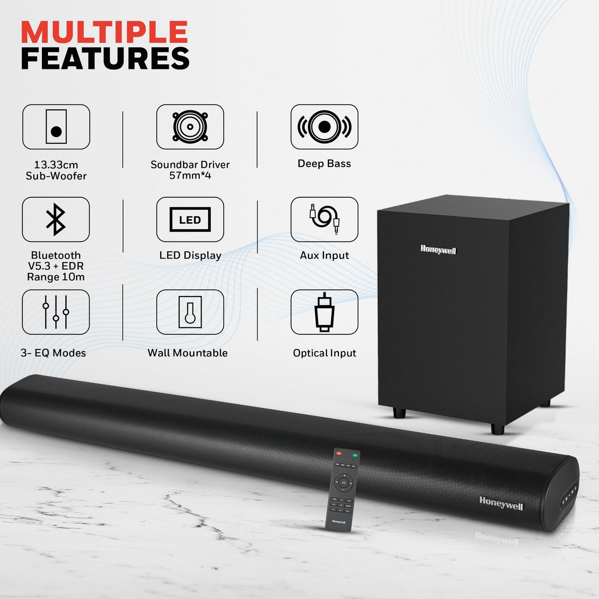 Honeywell Trueno U2000 2.1 Soundbar 160W