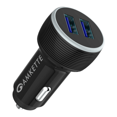 Amkette PowerPro 2 Port QC 3.0 Car Charger