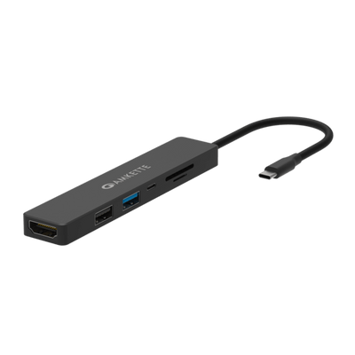 Amkette Type C 6-in-1 Multiport Hub 4K Output