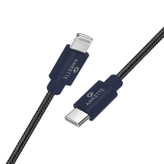 Amkette ChargePro 3A USB-C to iPhone Braided Cable