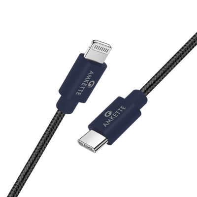 Amkette ChargePro 3A USB-C to iPhone Braided Cable