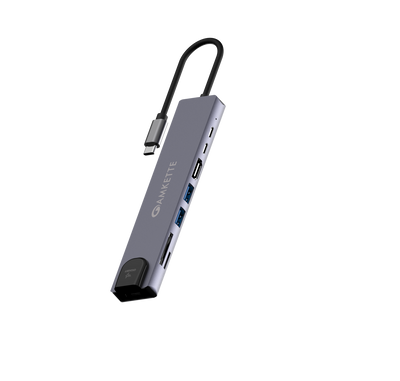 Amkette Type-C 8-in-1 Pro Dock with Gigabit Ethernet