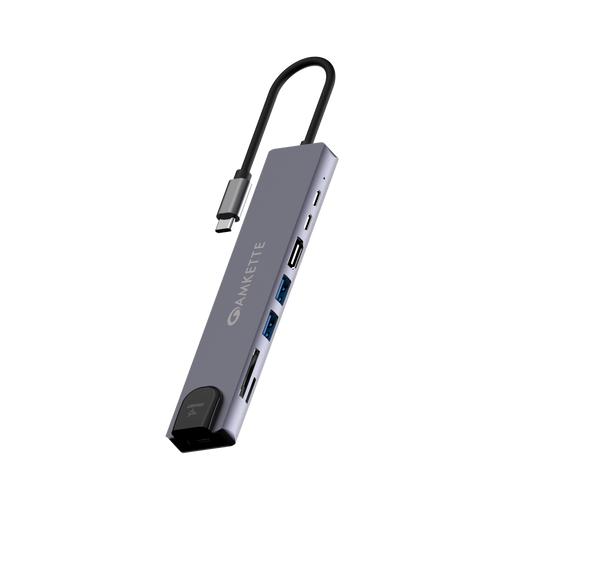Amkette Type-C 8-in-1 Pro Dock with Gigabit Ethernet