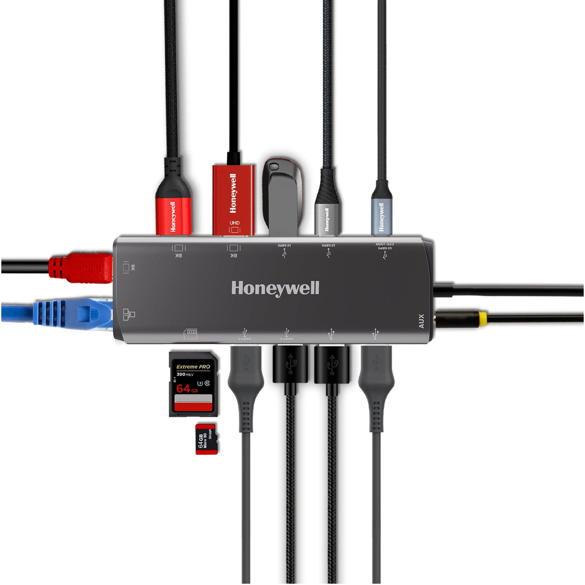 Honeywell USB-C Docking Station 14-in-1 with Dual 8K (Platinum Series)