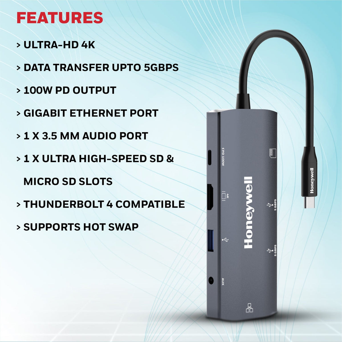 Honeywell USB-C Docking Station 9-in-1 (Platinum Series)