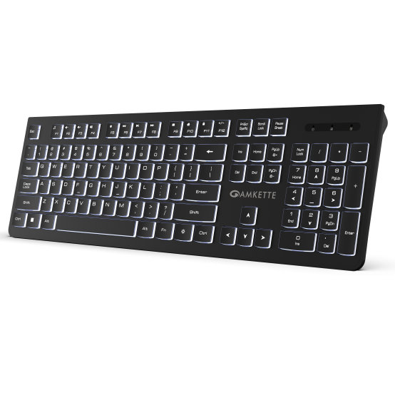 Amkette Wi-Key Backlit Wired USB Keyboard