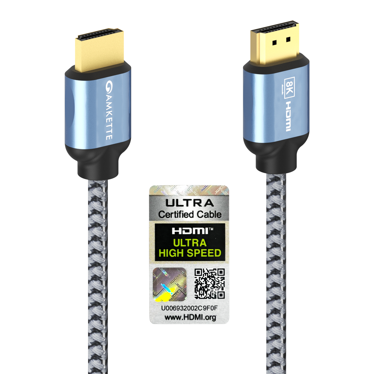 Amkette Ultra High Speed HDMI 2.1 Cable 8K 48Gbps – 3 m
