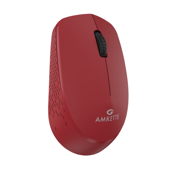 Amkette Hush Pro Go Silent Wireless Mouse – Red