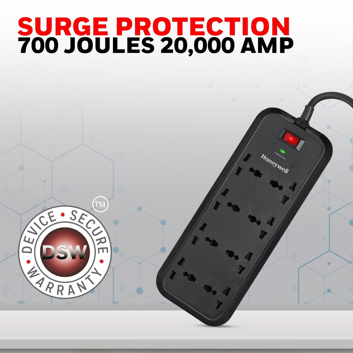 Honeywell Value 8-Outlet Surge Protector with Master Switch