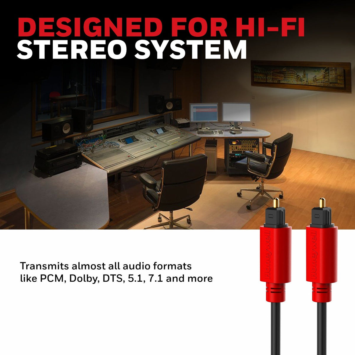 Honeywell Digital Optical (Toslink) Audio Cable 2m