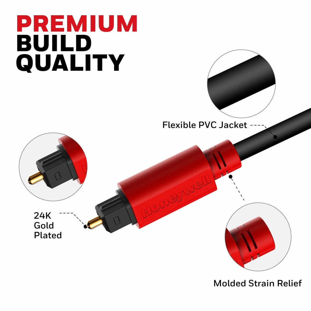 Honeywell Digital Optical (Toslink) Audio Cable 2m