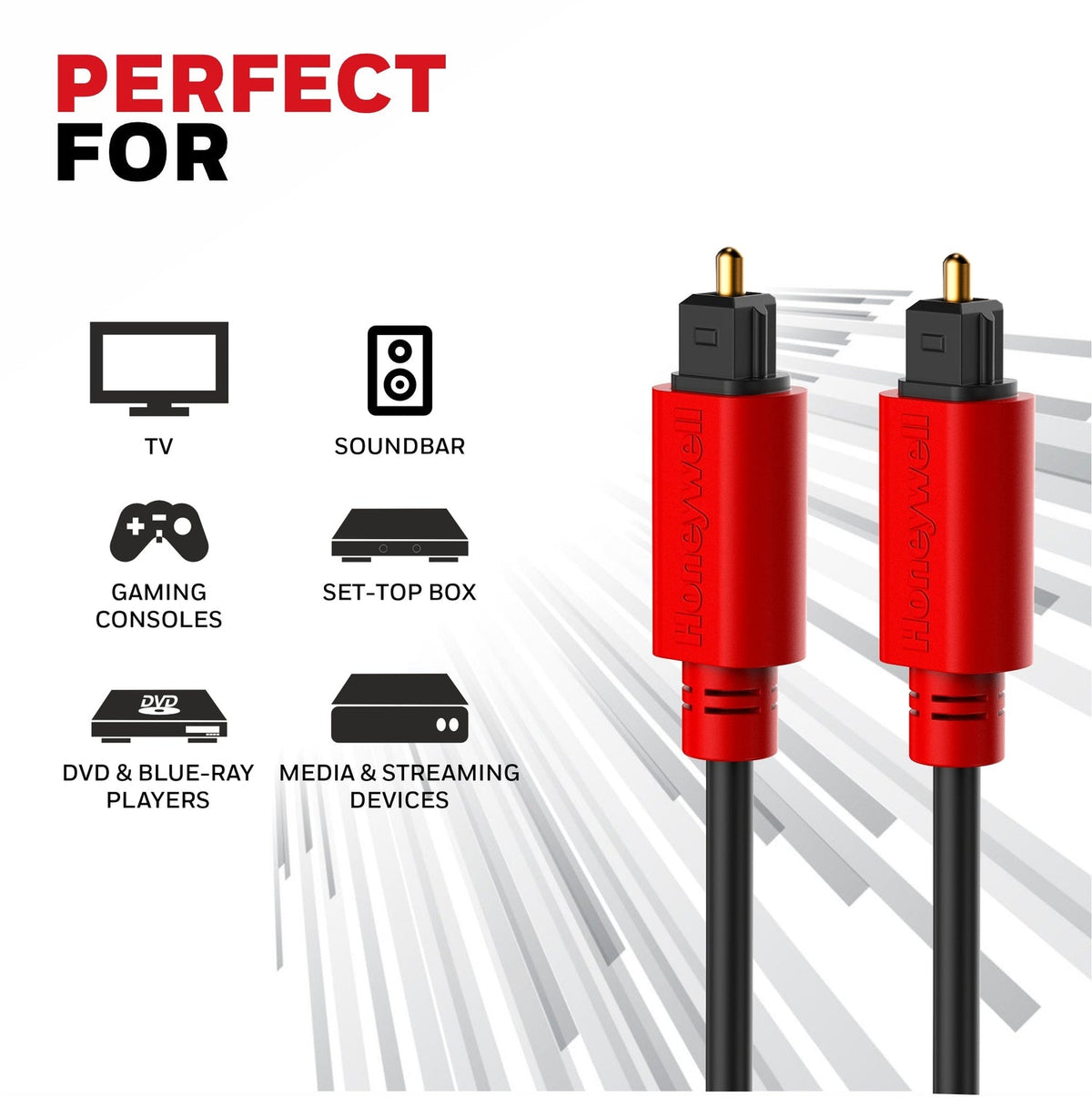 Honeywell Digital Optical (Toslink) Audio Cable 2m