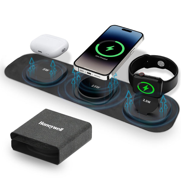 Honeywell Zest Wireless 3-in-1 Foldable Charger (Platinum Series)