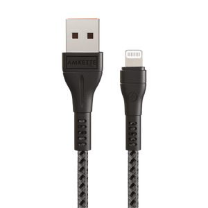 Amkette ChargePro 3A Braided A to iPhone Cable 1m